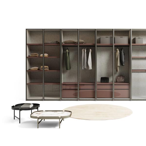 Buy Customized Modern Wardrobe EB Closet with Glass Doors at wholesale prices