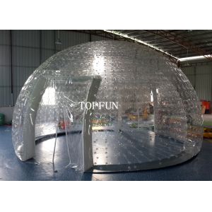 Clear PVC Double Layers Inflatable Bubble Tent 8m Diameter Exhibition