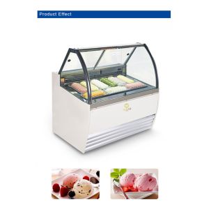1050W Italian Industrial Refrigeration Equipment 18pcs Marble Base Showcase -16