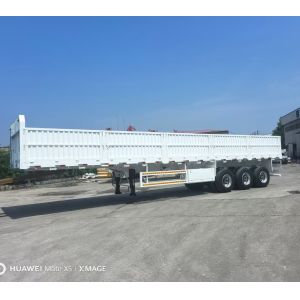 Sidewall Open 3axle Semi Trailer for Bulk Cargo Transport and 50/60ton Capacity