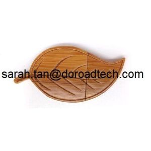 New Hot Sale Wooden Leaf Shaped USB Pen Drives