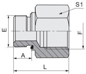 Bsp Male Capitive Seal / Bsp Female Hydraulic Fittings 5b-Wd