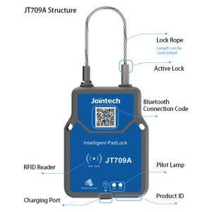 JT709A containers Intelligent Electronic Pad Locks Keyfree With GPS Tracking