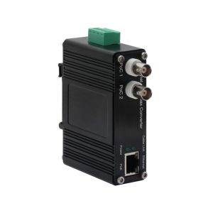 DIN-Rail Industrial 10/100Base-TX Ethernet over Coax Extender