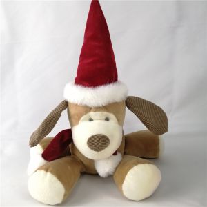 Child Friendly Christmas Plush Toys Plushy Brown Christmas Stuffed Animals