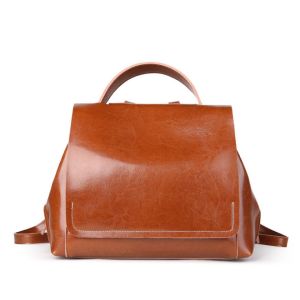 Real Leather Travel Bags Doble Shoulder Bag Cowhide Women Backpacks