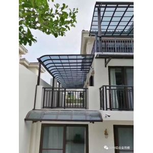 Customizable DIY Polycarbonate solid sheet Awning Durable Aluminum Frame Impact
