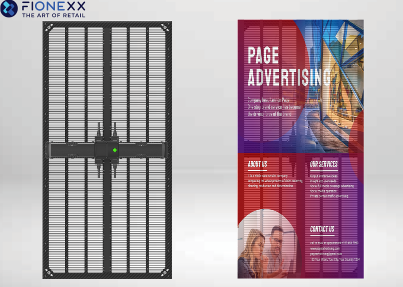 LED Transparent Display P5.9 P6.9 P10.4 GOB Flexible Customization Ultra