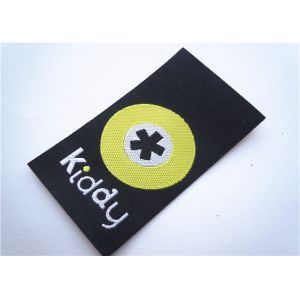 Black Custom Embroidered Name Patches Non Woven With Lightweight