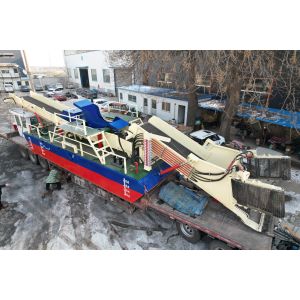 High Performance Small River Cleaning Boat Wheel Driven