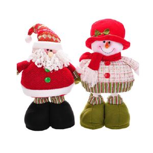 Personalized 68cm Large Christmas Stuffed Snowman With Streaching Leg