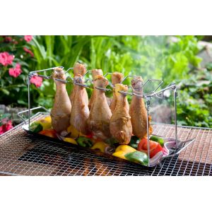 Heat Resistance Barbeque Tools Roasting Chicken Drumstick / Wing Rack