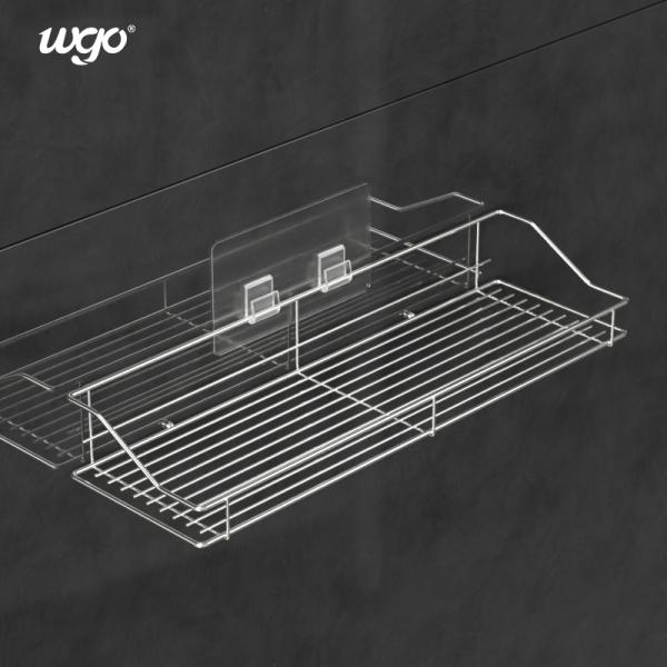 No Drilling Hole Needed Stainless Steel Bathroom Shower Caddy Self Adhesive Mounted