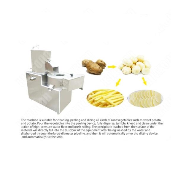 Buy Fresh Potato Peeling Slicing Machine/Potato Chip Cutter Chipper Peeler Slicer Cutting Machine at wholesale prices