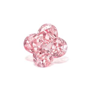 Sakura Pink Four Clovers Shape Lab Diamonds Fancy Pink VVS-VS IGI Certified CVD
