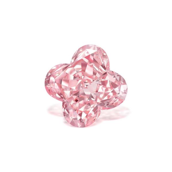 Sakura Pink Four Clovers Shape Lab Diamonds Fancy Pink VVS-VS IGI Certified CVD
