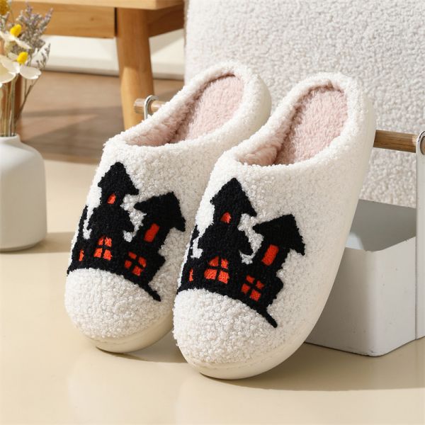 Soft Sole Womens Memory Foam Slipper Holiday Halloween Christmas Plush Slippers