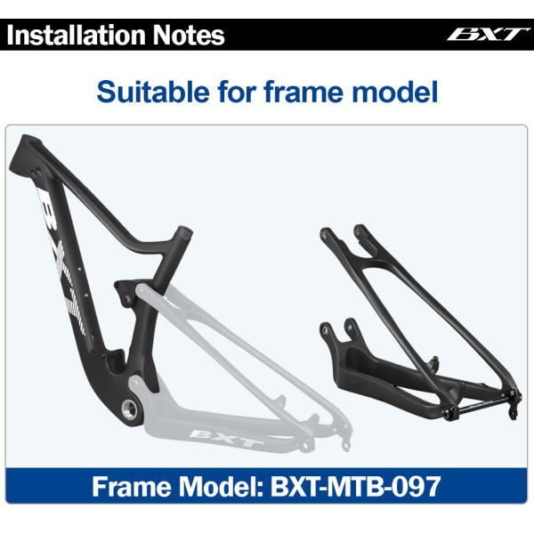 XC Full Suspension Bike Frame Part 29 Mountain Bike Boost Frame Rear Forks