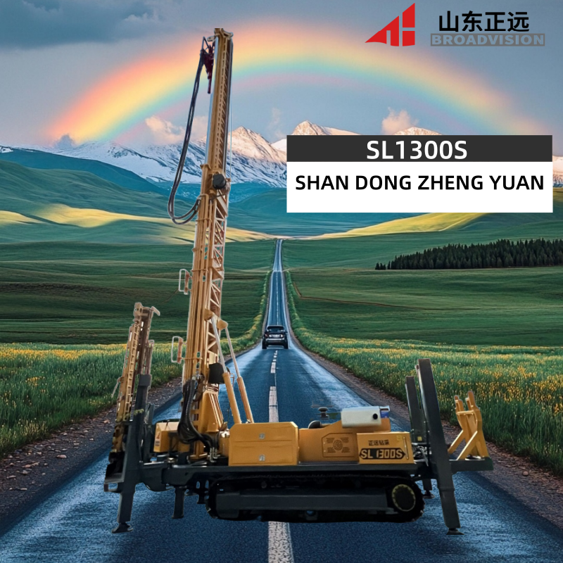 Max Rotary Speed 85/170r/min Crawler Water Well Drilling Rig 9.6M Drill Pipe