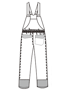 350gsm Fr Insulated Bib Overalls , 99% Cotton Fire Retardant Bib Overalls