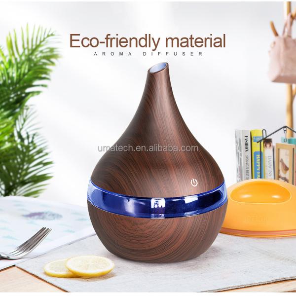 Installation Tabletop 300ml Popular Wood Mini Air Humidifier for Car Desktop Home