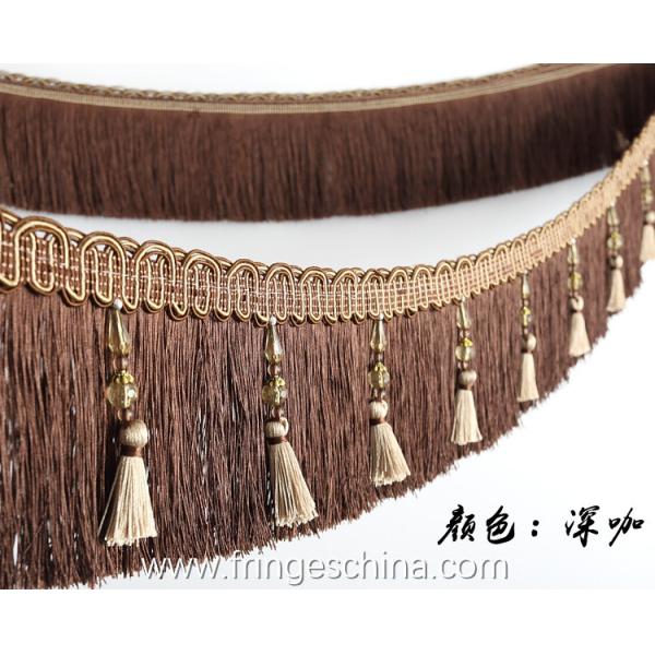 Handmade fashionable chain beads lace tassels fringes for curtain/sofa/pillow/stage decoration