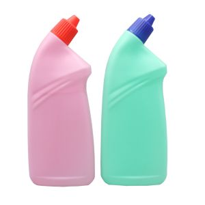 HDPE 500ml Flat Screw Cap Toilet Cleaner Bottle
