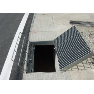 Overflow Steel Grating Drain Cover Anti - Sliding Acid / Alkali Resisting