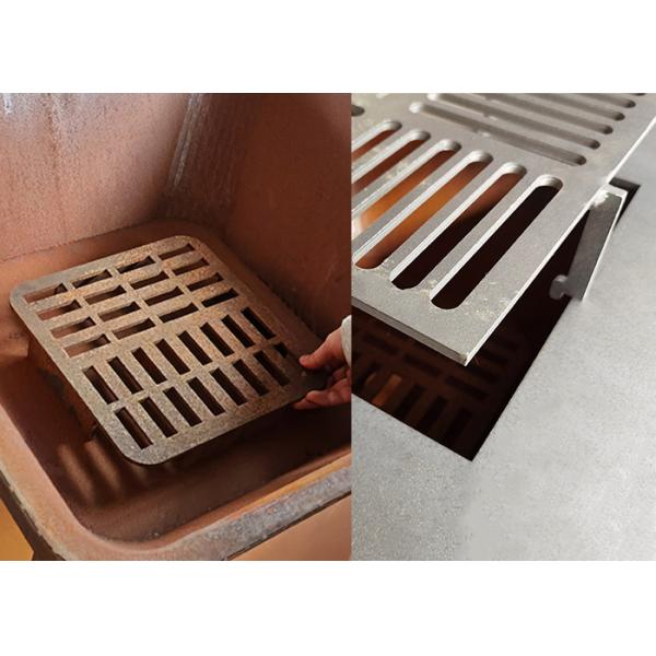 Corten Steel BBQ Fire Pit Grill Trapezoid Shaped Outdoor Cooking Grills For Garden