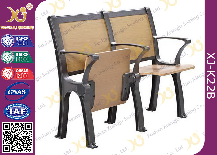 Wood Board Aluminum Alloy Frame College Classroom Tables And Chairs