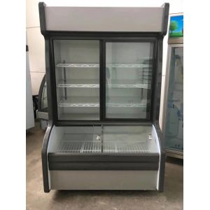 Fresh Vegetable Beverage Commercial Refrigerator Freezer Double Temperature