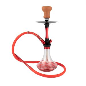 Middle Black Shisha Wookah Cup Aluminum Stem Glass Base Hookah