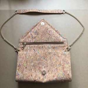 2022 Hot Sell Ladies Faction Shoulder Bag with Eco Cork 24x6x14.5cm