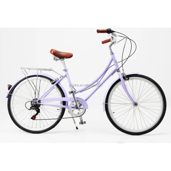 14KG Retro Ladies 7 Speed Vintage Bicycles 700C Adult Women's City Bike with Basket