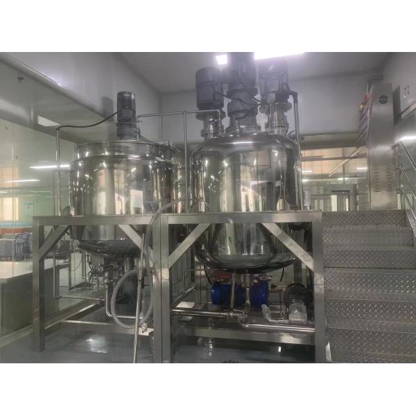 Buy 500-5000KG Cosmetic Emulsifier Mixing Vessels With PLC Control System at wholesale prices