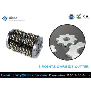 Customized Edco Scarifier Parts TCT Carbide Cutters Parts Zinc Coating