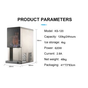 120kg Per Day KS-120 Ice Maker Machine And Water Dispenser With 4kg Ice Storage
