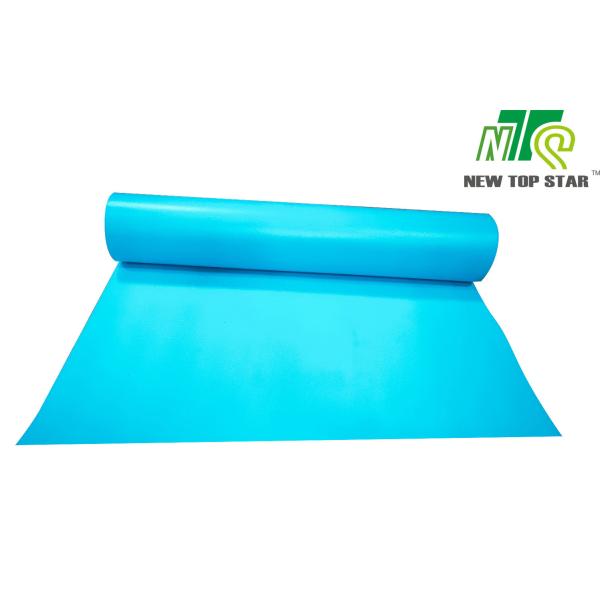 Blue Vinyl SPC Flooring Underlayment Embossed , Laminate Floor Padding Underlayment