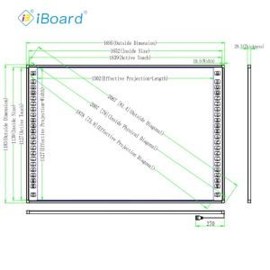 82 inch Interactive Whiteboard Smart Board Whiteboard IR Touch Board
