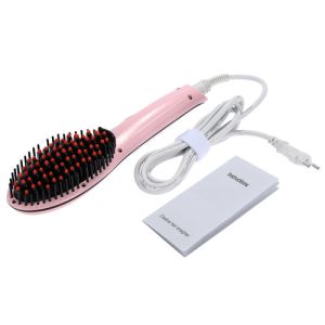 LCD Pink Hair Straighteners Brush-Hair Style Tools