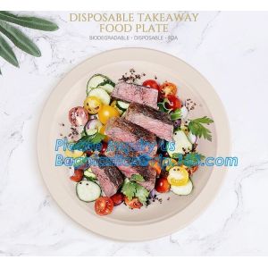 custom printed party plates disposable sugarcane bagasse plate Biodegradable