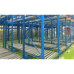 Cold Steel Wheel Type Heavy Duty Storage Racks / Industrial Flow Rack