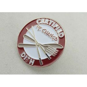 Iron Soft Enamel Pin By Die Struck With Certified Dish, Nickel Plating