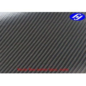 Cut Resistant Black Artificial Leather Fabric With 480GSM TPU Coated