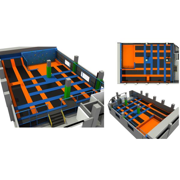 Buy 263M2 Relaxing Indoor Kids Commerical Trampoline Park for Sky Zone Spring Round Trampoline at wholesale prices