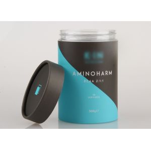 Plastic Composite Can Packaging With Paper Print Cover SGS Certification