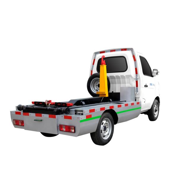 4.1M3 1.5ton Pure Electric Hook Lift Garbage Truck With 2840Kg Loading Capacity