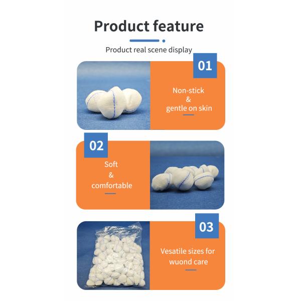 OEM Medical Colored Cotton Balls 500 PCS Sterilized Cotton Ball Cotton Gauze Balls