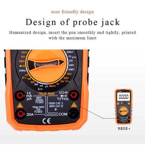 VC9808+ VICTOR Digital Multimeter 2000uF Capacimeter 10MHz Frequency