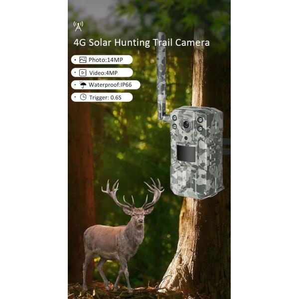 Practical 14MP Hunting Trail Camera , Night Vision 4G Wildlife Camera 0